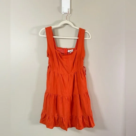 Lost + Wander • NWT Orange Miss Marmalade Tiered Mini Dress Sz XS Smocked - Picture 8 of 16